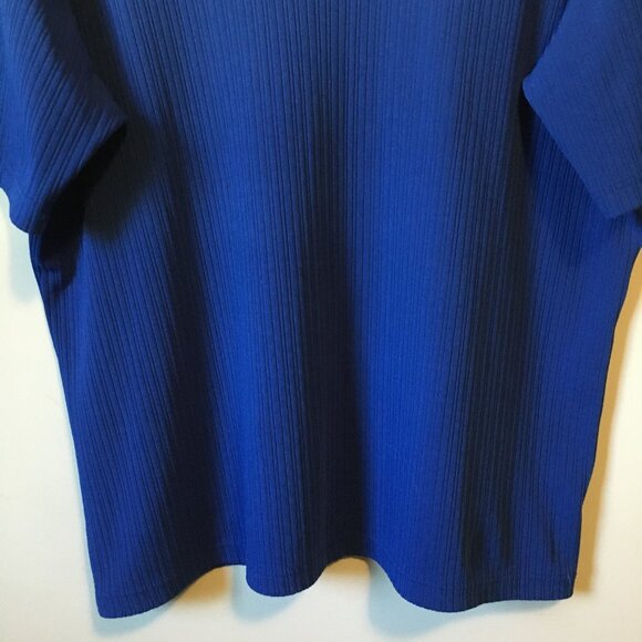 Vintage Made in Canada WE Phthalo Blue Ribbed T-Shirt - Picture 6 of 16
